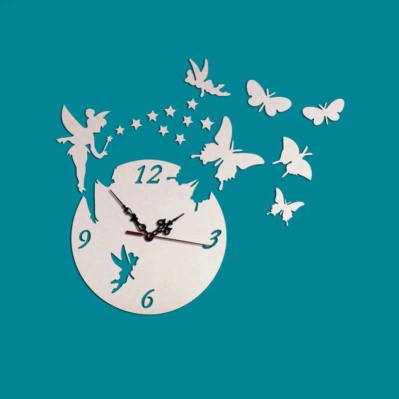 

Декоративные настенные часы с зеркалом, 3D акриловые однотонные украшения для гостиной, спальни, дома белый