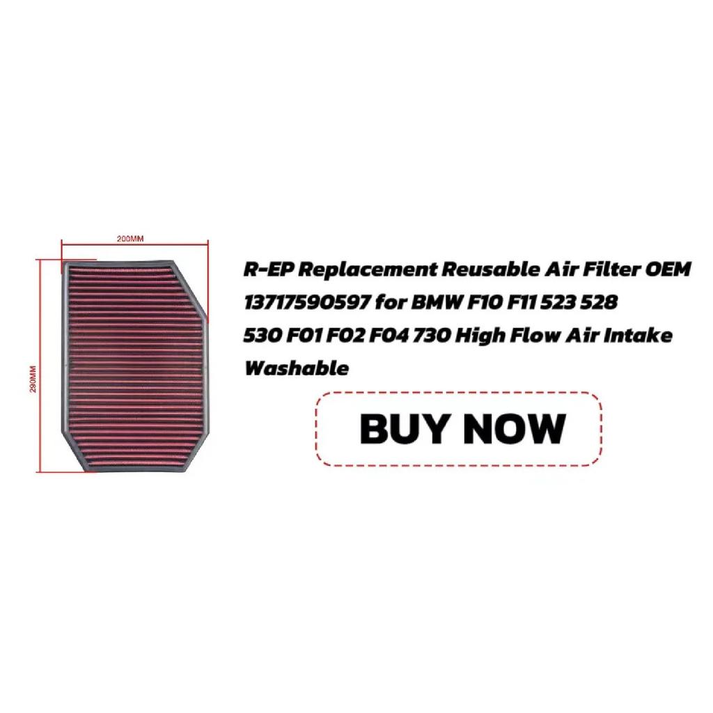 High Flow Air Filter For BMW 316i 318i 320i 323i 325i 328i 330i M3 X3 2.5L Gas Racing Car Cold Air Intake Filters 13721730946