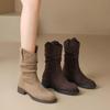 Women's 2025 Ankle & Mid-Calf Flat Martin Boots - Autumn/Winter Bestseller Snow Boots