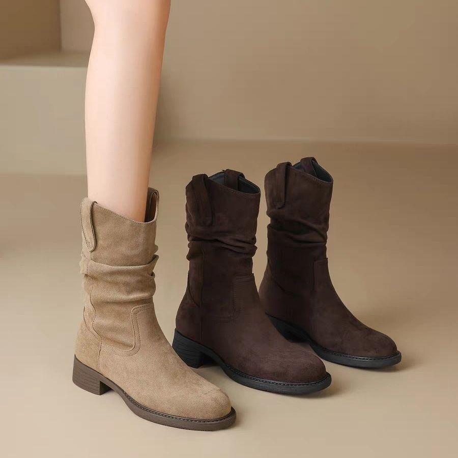Women's 2025 Ankle & Mid-Calf Flat Martin Boots - Autumn/Winter Bestseller Snow Boots