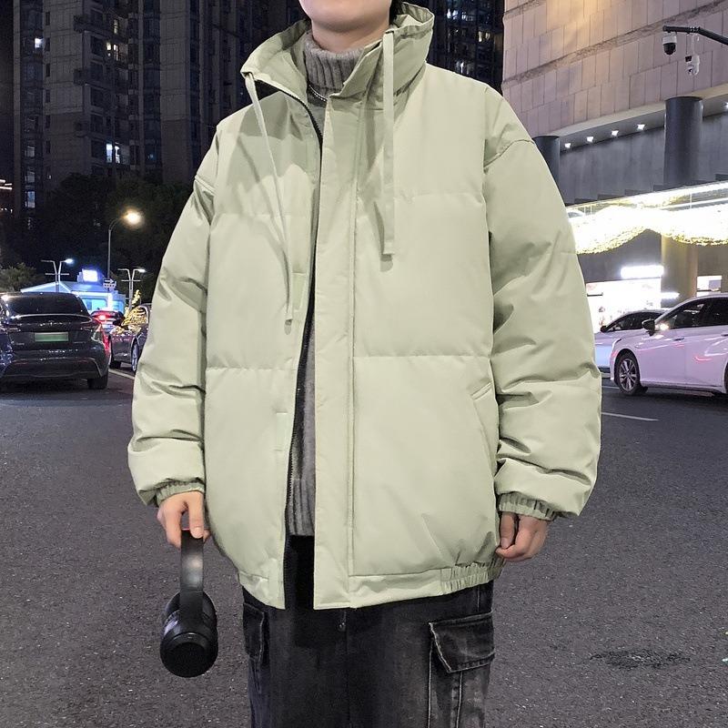 

- Large size stand-up neck padded clothes for men and women, winter down padded jackets, loose and thickened couple padded clothes. 4XL