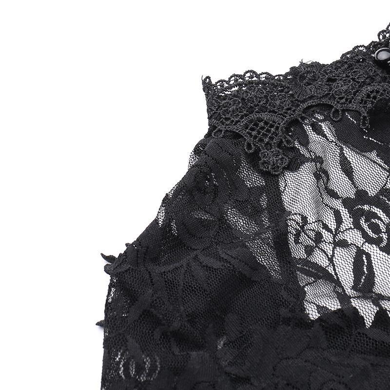 Women's Gothic Lace Long-Sleeve Halloween Mermaid Dress