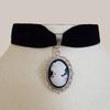 Gothic Skull Queen Pendant Necklace With Glass Charm For Fashionable Women