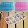 Plastic 10 Slots Adjustable Jewelry Storage Box Pill Beads Holder Case Organizer