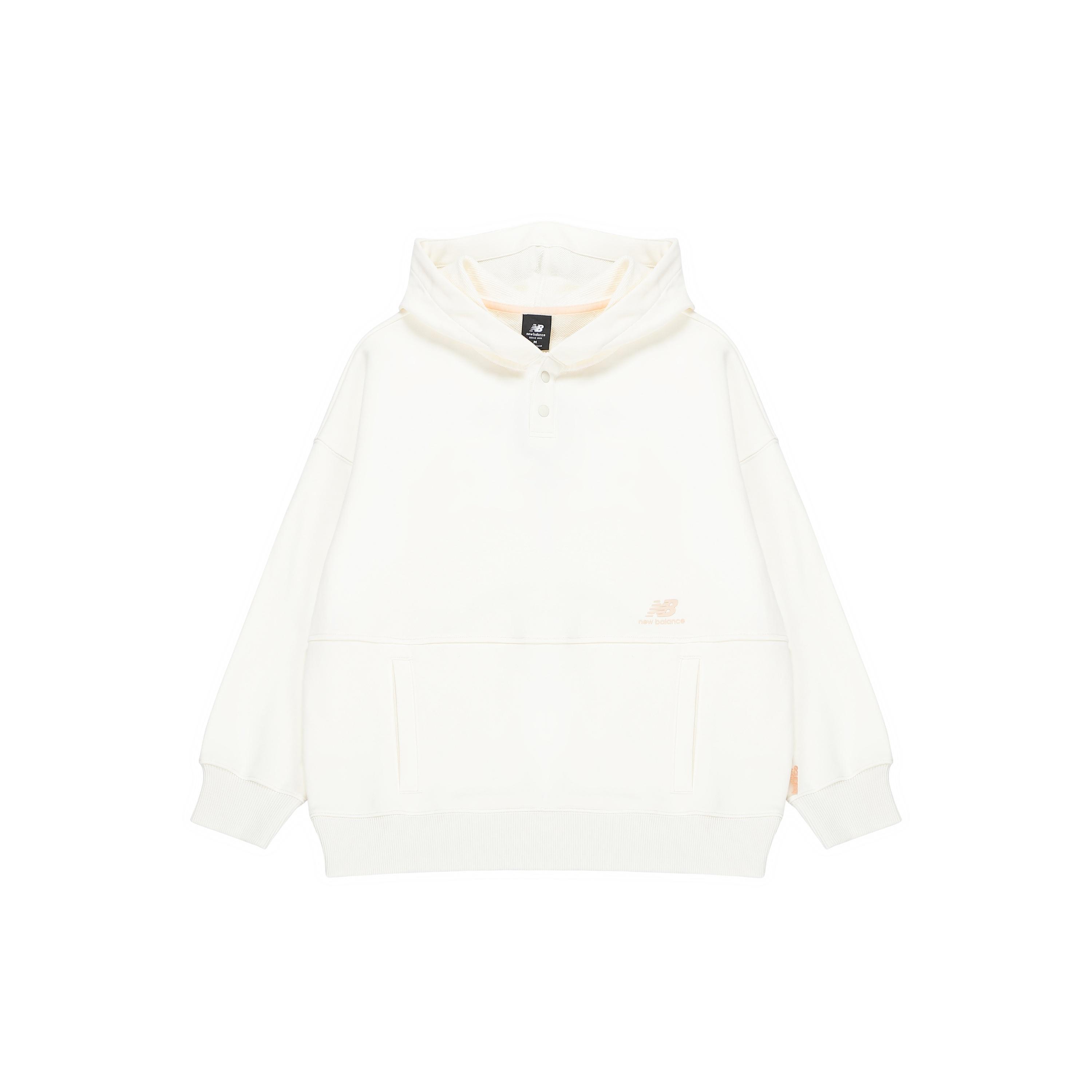 (WMNS) New Balance Classic Lifestyle Plain Hoodie Asia Sizing White Women s AWT23322-CIC M