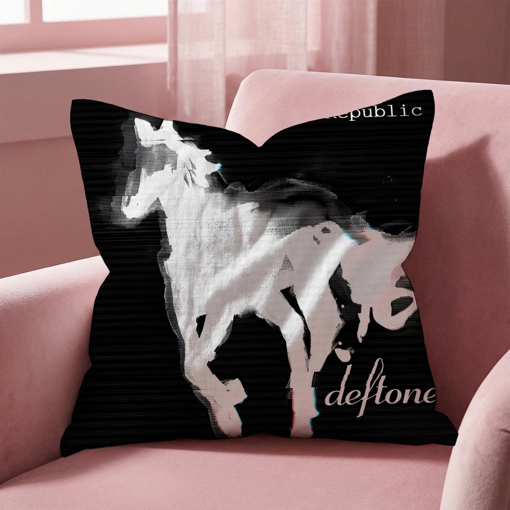 Deftones Cushion Cover Multi-Scene Pillow Cover for Home & Car - Reversible, Soft & Durable for Daily Use
