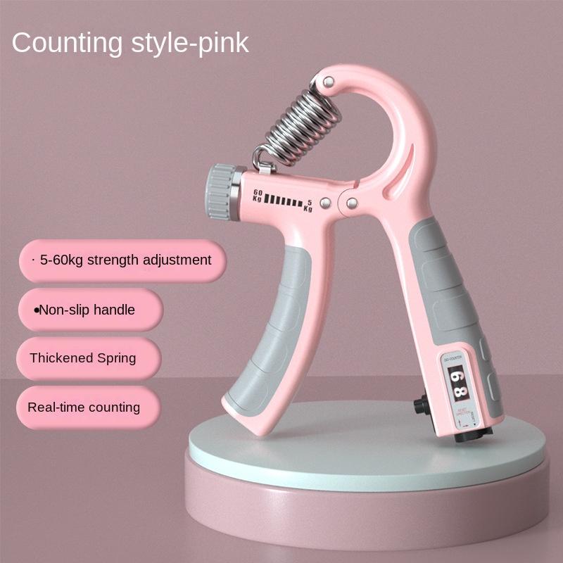 Rubber Coated Fitness Adjustable Size - Finger Count Exerciser Hand-Muscle Developer Spring Grip