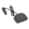 Car Cigarette Lighter 3 Socket Prevent Short Circuit Car Charger Power Converter with USB Type C