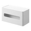 Yamazaki Jitsugyo (Yamazaki) Double-Sided Compact Tissue & Wet Sheet Case White Approx. W21.7 X D11 X H11.8cm Tower Tissue Holder Tissue Box 2040