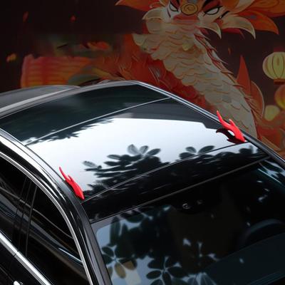 Car Dragons For Roof 2 Pieces Car Roof Decor Horn No-Drill Modification Attachment 3D For Bike Motorcycle Truck Atv Golf Cart