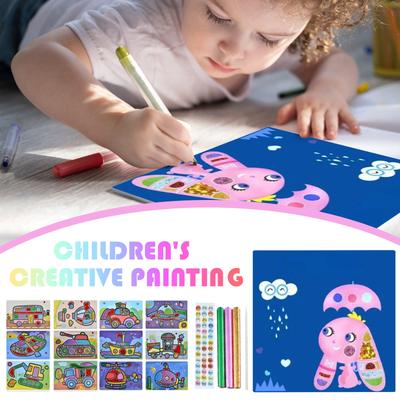 יצירה ציור העברה מצויר DIY לילדים יצירה ואומנות צעצועים ילדים יצירתי חינוכי לימודי צעצועי ציור