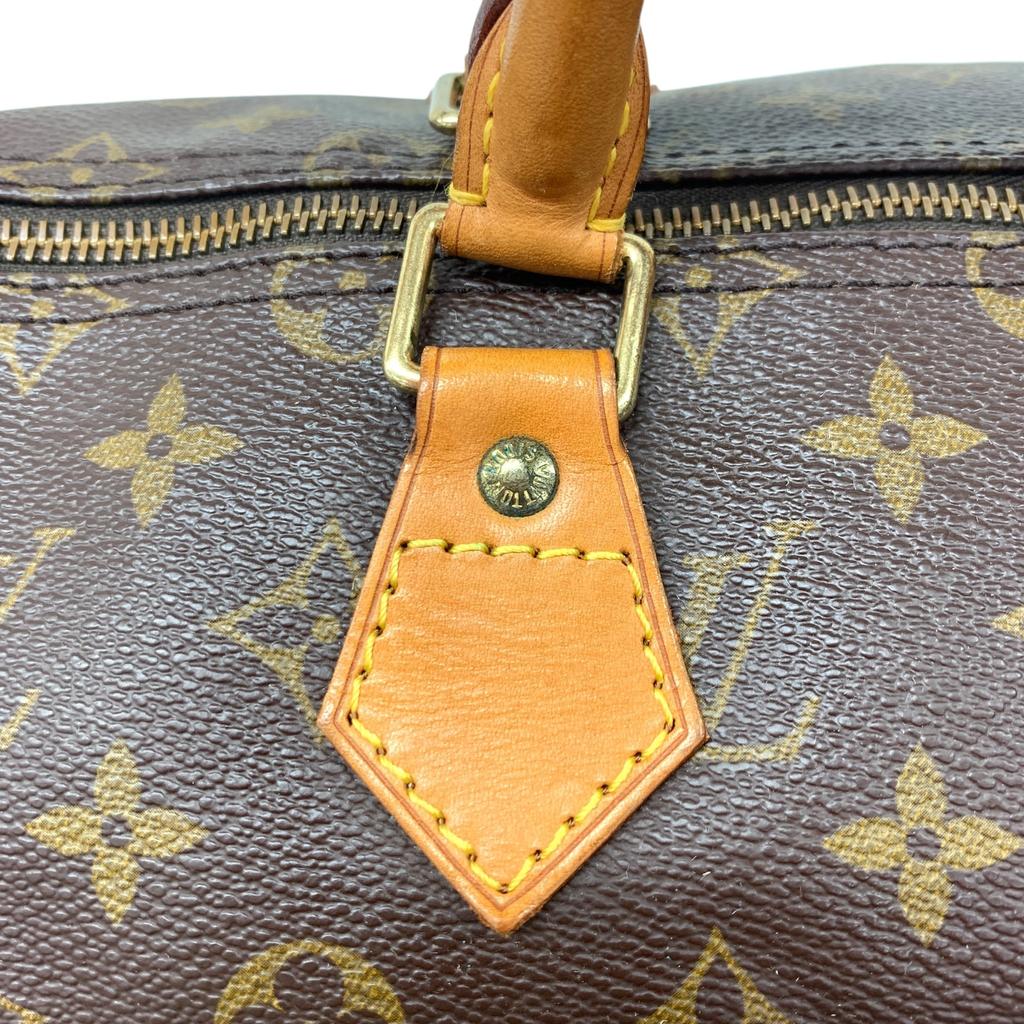 Used Louis Vuitton Monogram Speedy 35 M41524 Boston Bag Canvas Brown Authentic 1206