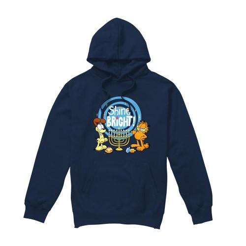 Garfield Mens Shine Bright For Hanukkah Odie Hoodie