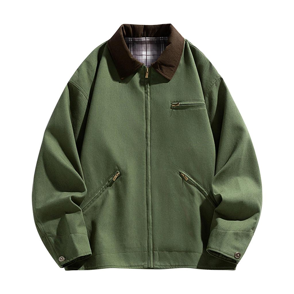 Men's Solid Color Camouflage Outdoor Sports Jacket Men's Pocket Button Casual Jacket