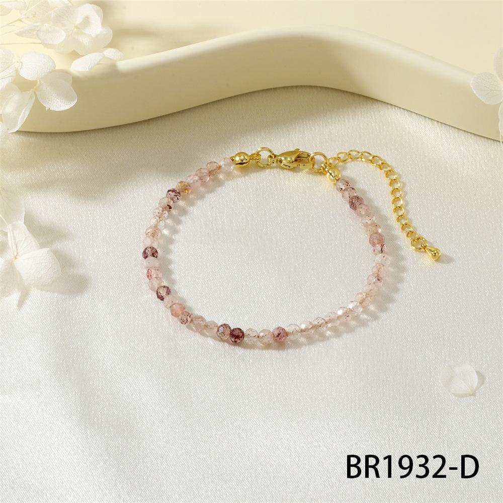 Simple Natural Semi-Precious Stone Fine Flash Bracelet, Amethyst Agate Bracelet, Daily Commuter Bracelet.
