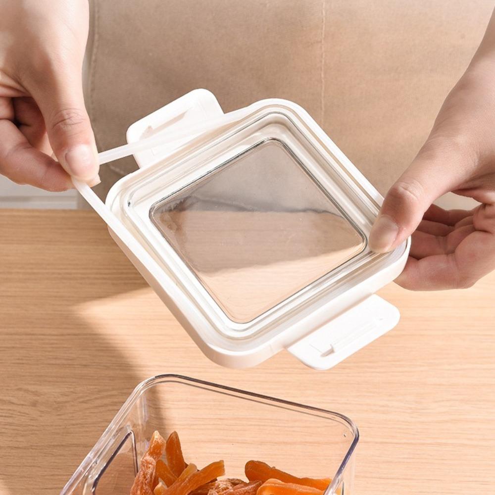 Large Capacity Kitchen Food Storage Canisters Sealed Plastic Refrigerator Storage Tank Multigrain Organizer Transparent