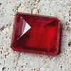 90 Cts Natural Mozambique Red Ruby Emerald Cut Ruby Gemstone Certified