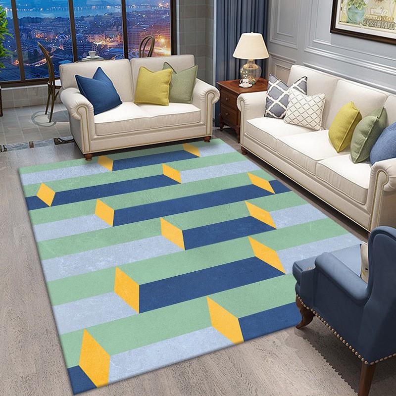 Modern Minimalist Geometric Triangle Area Rug Living Room Bedroom Office Non-Slip Floor Mat Washable