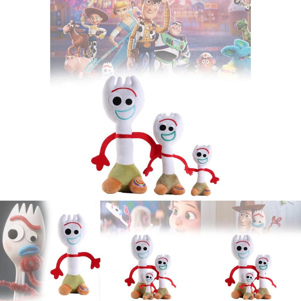 Rozkošní plyšoví panáčci Woody a Forky z Příběhu hraček 4 z ultra měkké krátké plyšové látky