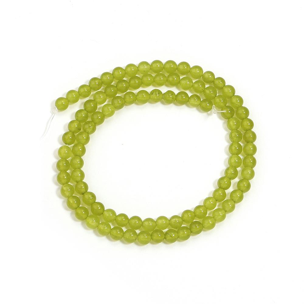 1 Strand 4/6/8/10mm Natural Olive Green Chalcedony Stone Beads Round Loose Jade Beads For Jewelry Making DIY Bracelet Necklace