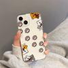 Cartoon Cats and Paw Prints Pattern Phone Case for iPhone 17 16 15 14 13 12 11 16E Series Pro Max Plus Double Layer Protection