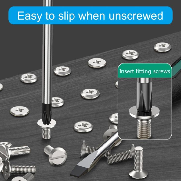 6mm Screwdriver Long Crosses Head Screwdriver Flat Screwdriver Magnetic Screwdriver With Rubber Handle for Home Repair