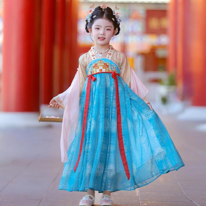 Anneyol Girls  Hanfu Chinese Style Princess Dress 140