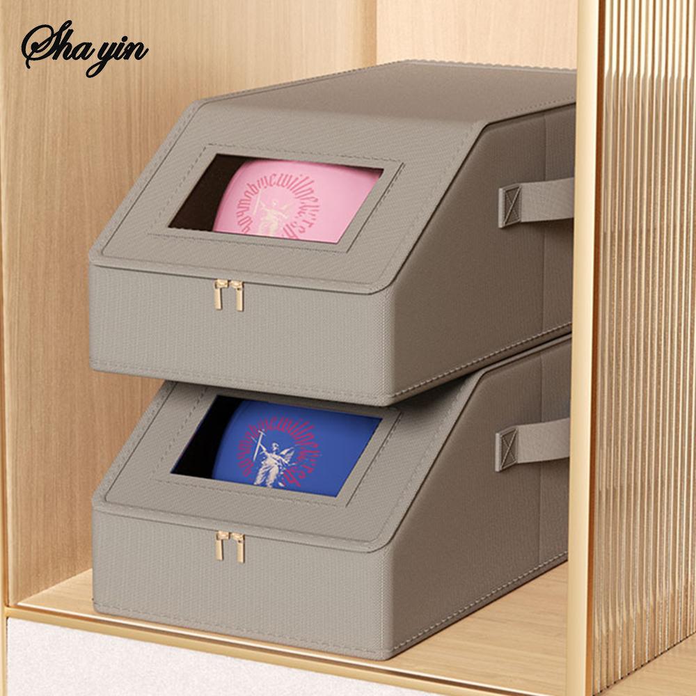 Storage Bag for Baseball Caps Hat Organizer for Closet with Cardboard Stackable Holder Container for Closet Home Shelf Bedroom