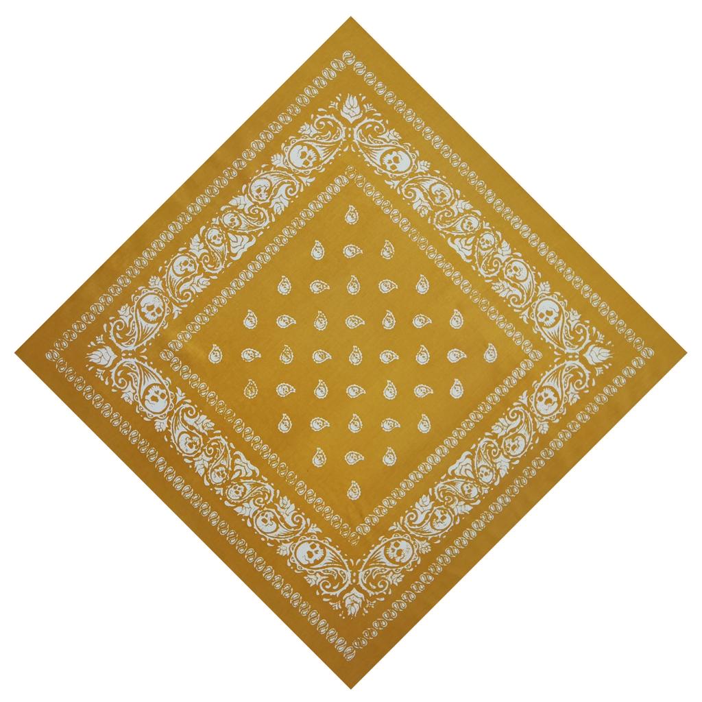 21'' Skull Pattern Bandana Head Scarf Turbans for Women Male Street Turbans Unisex Head Wrap Bandana