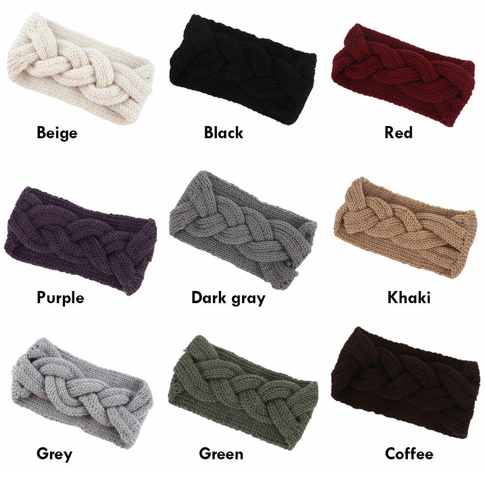 Accessories Ear Warmer Wide Hairband Crochet Turban Women Headband Headwrap Braid Cable Knitted