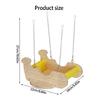 Natural Wooden Small Pet Swing Hammock Chew Proof Hanging Bed Toy For Chinchilla Cage Exercise Entertainment Activity