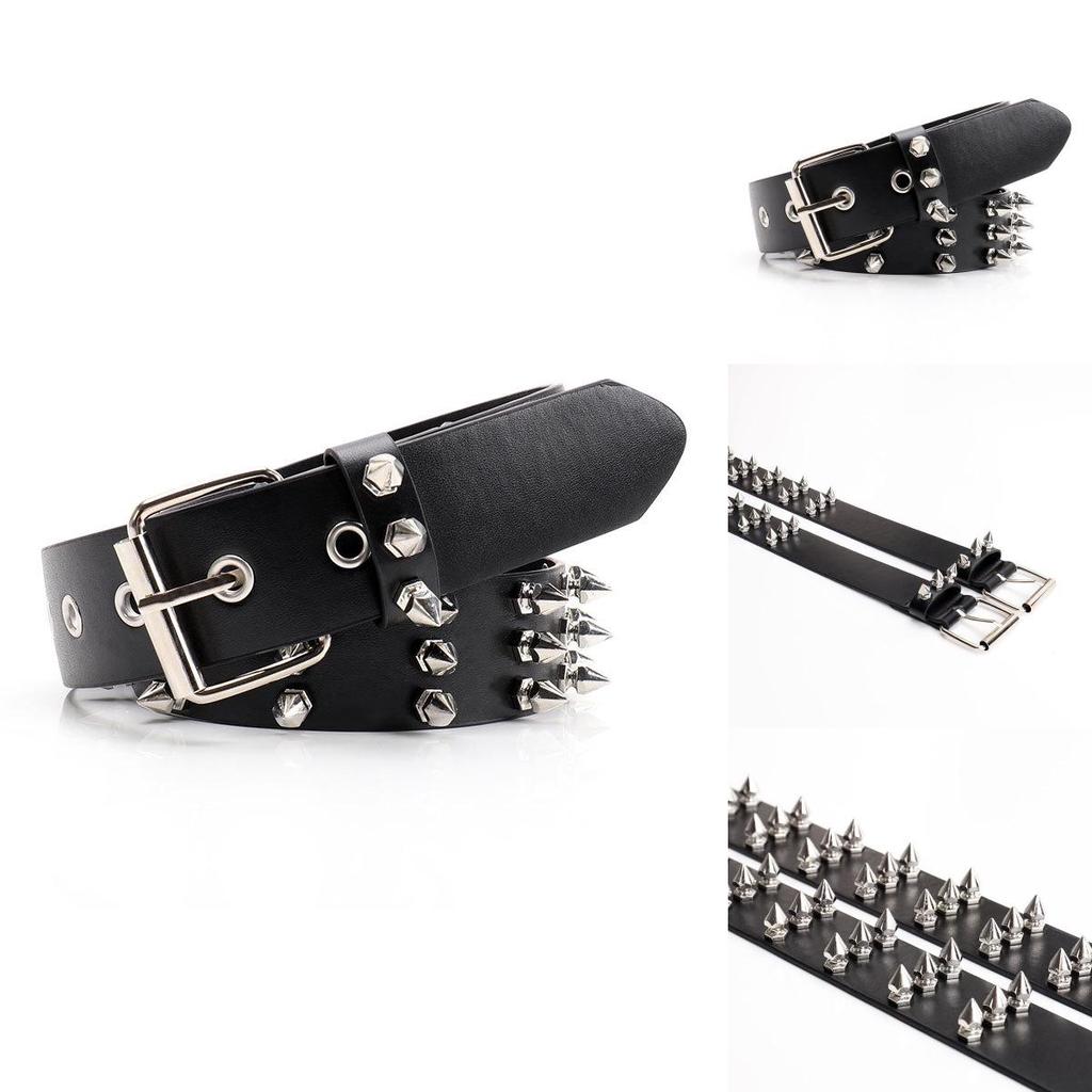 Fashion Solid Color Rivet Design Women Casual Belt For Street Style Fashion
