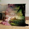 1pc Wicked, Flying Theme Design Flannel Blanket Soft Warm , All-Season Lightweight Throw for Camping Travel Bed, Gift for Christmas, -11