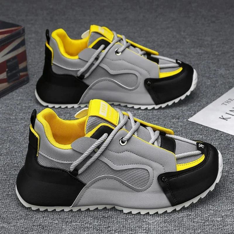 Fashion Men Sneaker Breathable Casual Shoe Thick Sole Heightening Shoes for Men Designer Platform Running Shoe Big SizeZapatillas Hombre