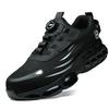 Rotating Button Safety Shoes Men Anti-smash Anti-puncture Work Shoes Fashion Men Sport Shoes Security Protective Boots Men