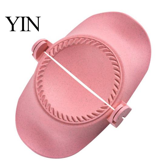Safe Food Grade Plastic Stainless Steel Empanada Maker Press, 2-in-1 Dumpling Mold with Dough Cutter Easy Kitchen Utensil for Ravioli Pierogi
