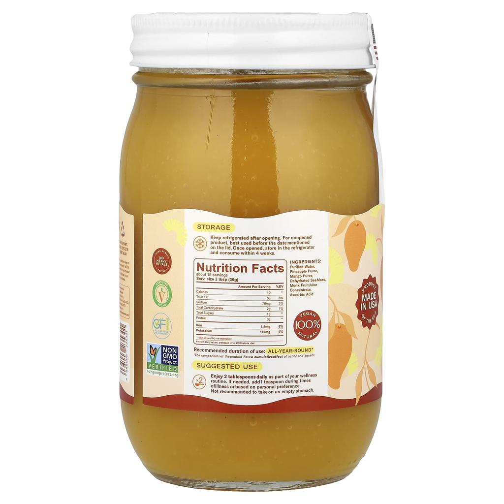 Natural Superfood, Sea Extract, Mango & Pineapple Flavors, 473G (16Fl Oz)