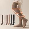 2 Pairs Sets Winter Thick Warmer Stockings For Women Knit  Cotton Thermal Over Knee Socks Casual Solid Color  Knee Long Sock