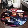 1pc Anime Design Round Carpet - Jujutsu Kaisen Characters for Office Chair Mat, Non-Slip Rug Suitable for Home Decor, Living Room, Bedroom