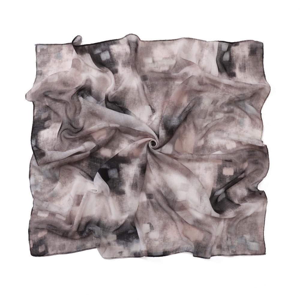 Casual Instant Hijab Cotton Voile Tie-Dye Shawl Headscarf Fashion Wide Edge Hijab  For Women