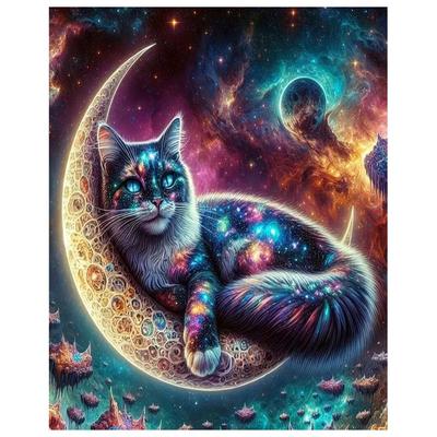5D diamantová mozaika zvířecí plný DIY obraz kočka fantazie kamínky obrázky domácí dekorace řemeslná sada