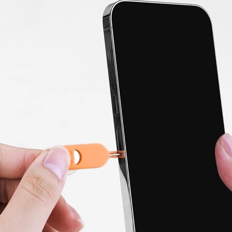 Narzędzie do wyjmowania karty z telefonu komórkowego Narzędzie do otwierania Narzędzie do wyjmowania tacki na kartę z pinami do wysuwania i ochronnym silikonowym etui