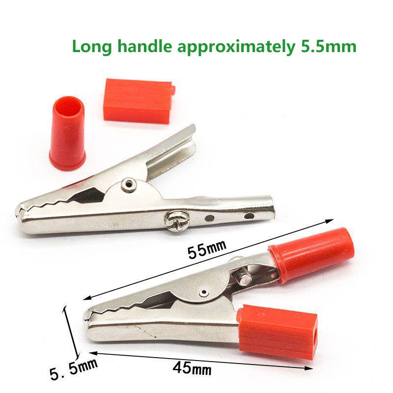 10Pcs Metal Alligator Clips Test Clips Electronic Product Test Clips Electrostatic Ground Wire Repair Work Alligator Clip