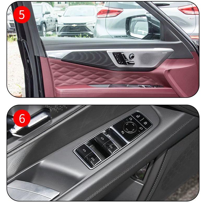 New Cadillac CT6 Interior TPU Protective Film: Center Console, Gear Shift, and Navigation.