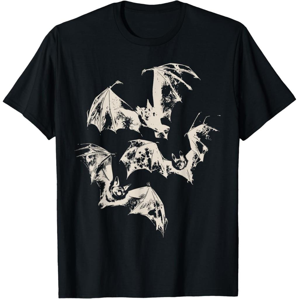 Three Bats Vintage Graphic | Washed Retro Gothic Men Women T-Shirt