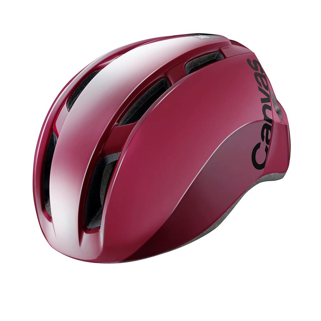 KABUTO Canvas Sports Bicycle Wine JCF Recommended Helmet, M/L (57-59cm), Red,