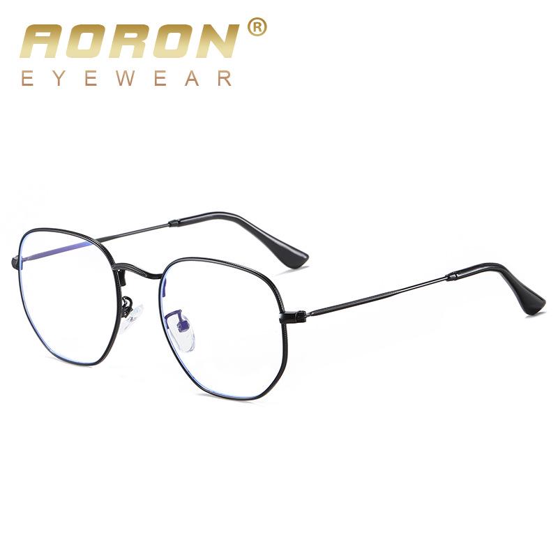 Men's Polygon Polarized Sunglasses - Colorful Metal Frame, Anti-UV, Anti-Blue Light, Flat Lens 3548