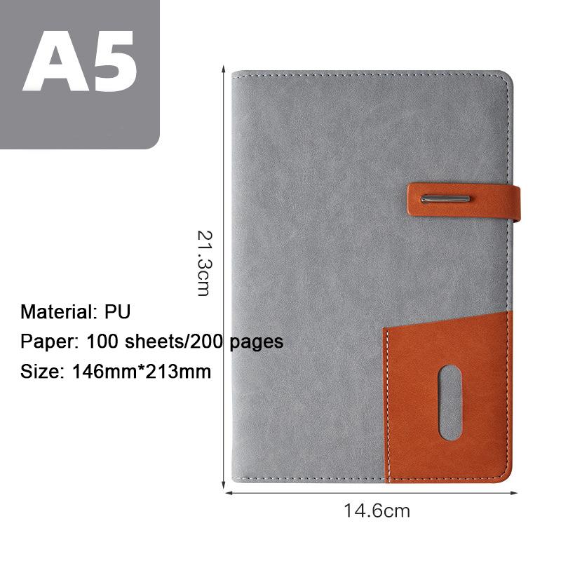 (Free Logo Engraving) A5 Thickened Business Hard Notebook, Notepad, Student Diary, Buckle Meeting Minutes, with Card Slot
