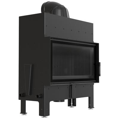 Stahlkamin KRATKI FLOKI L 12 kW Ø 200 schwarze Thermotec-Innenverkleidung