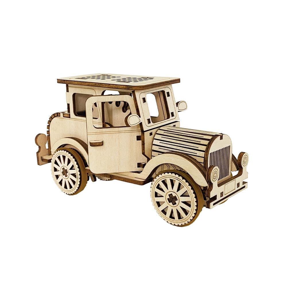 Wood Simulation Engineering Car Model Decorations Nostalgic Truck Power Car Home Decoration Gifts Crafts